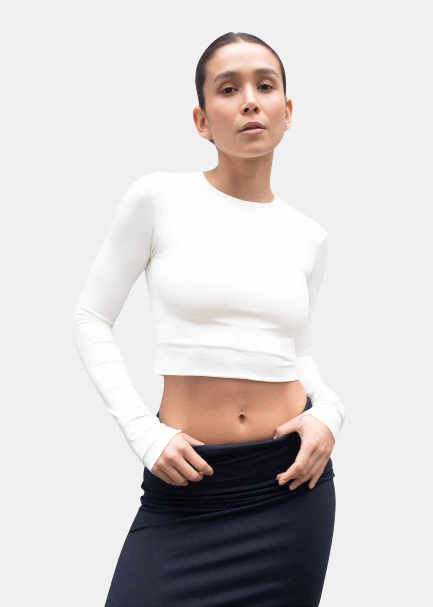 Croptop Burdeos Vainilla